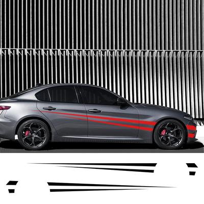 2pcs Car Sticker Long Side Stripe Decals Auto Vinyl Wrap DIY Decoration Sticker Car Racing Sports Styling Tuning Accessories