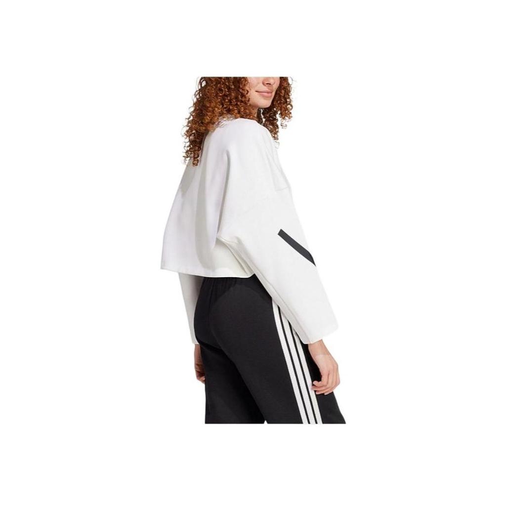 Adidas Casual Comfortable Simple Pullover Sweatshirt Women Sweatshirt White JW1759