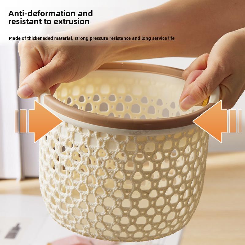Japanese Style Waterproof Laundry & Storage Basket: Portable, Hollow Design for Clothes and Sundries.