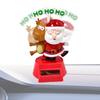 Car Dashboard Decorations Solar-Powered Swinging Deer Santa Claus Dashboard Figurines Adorable Collectible Statue CarDecorations