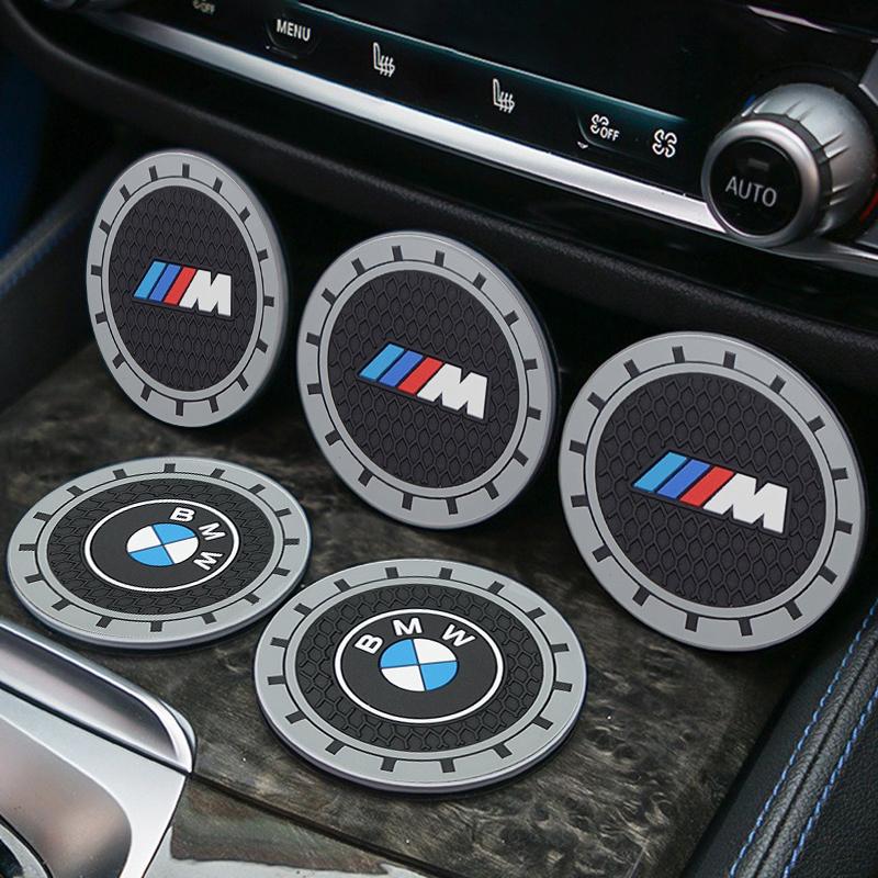 Hot 2025 Non-slip Silicone Gel Car Water Cup Pad Holder Coasters Mats For BMW M Emblem M3 E46 E36 E34 F10 E90 F30 E60 F30 E53 E3