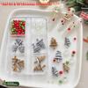 Christmas Colorful Nail Decoration Resin Accessories Christmas Tree Snowflakes DIY Nail Glamour Stereoscopic Nail Salon