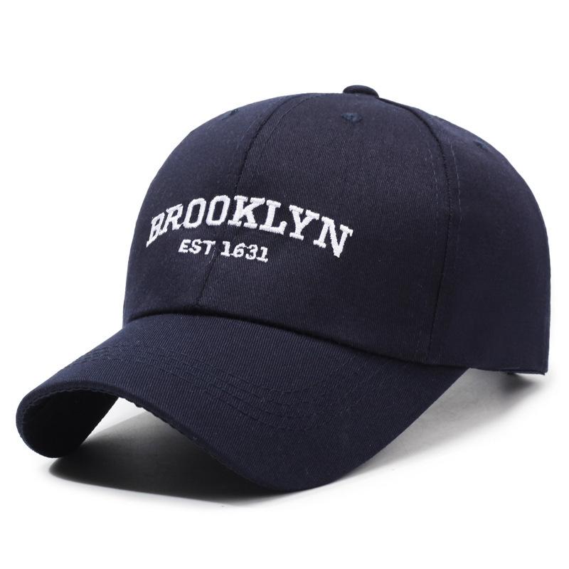 Haftowana czapka baseballowa z twardym daszkiem typu duckbill – kapelusz przeciwsłoneczny na każdą porę roku, uniseks