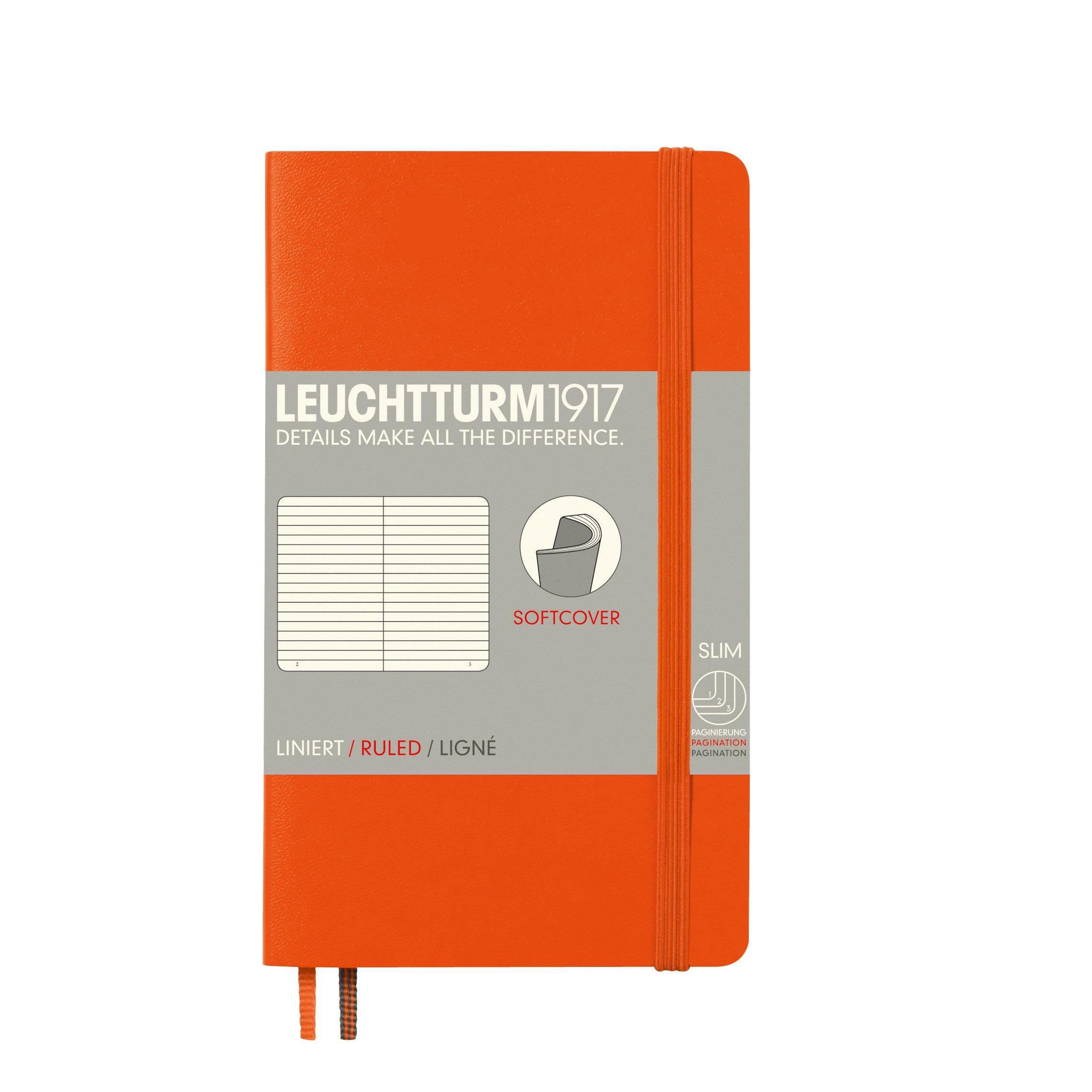 

LEUCHTTURM1917 Notebook A6 Lined Softcover Orange 349281