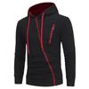 Inclined Zipper Sweater Sports Casual Men's Hooded Long Sleeve Cardigan Coat