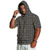 Men's Casual Vintage Lightweight Short Sleeve Hoodie Camouflage Print