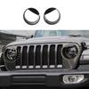 2018- Jeep Wrangler JL Sport Front Headlight Cover Ert Eye Bezels | Black | Self-Adhesive | 1 Year Manufacturer Warranty