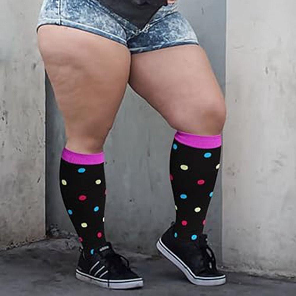 Plus Size Compression Socks 2XL-4XL Calves Leg Stockings Comfortable Knee High Stockings  Athletic