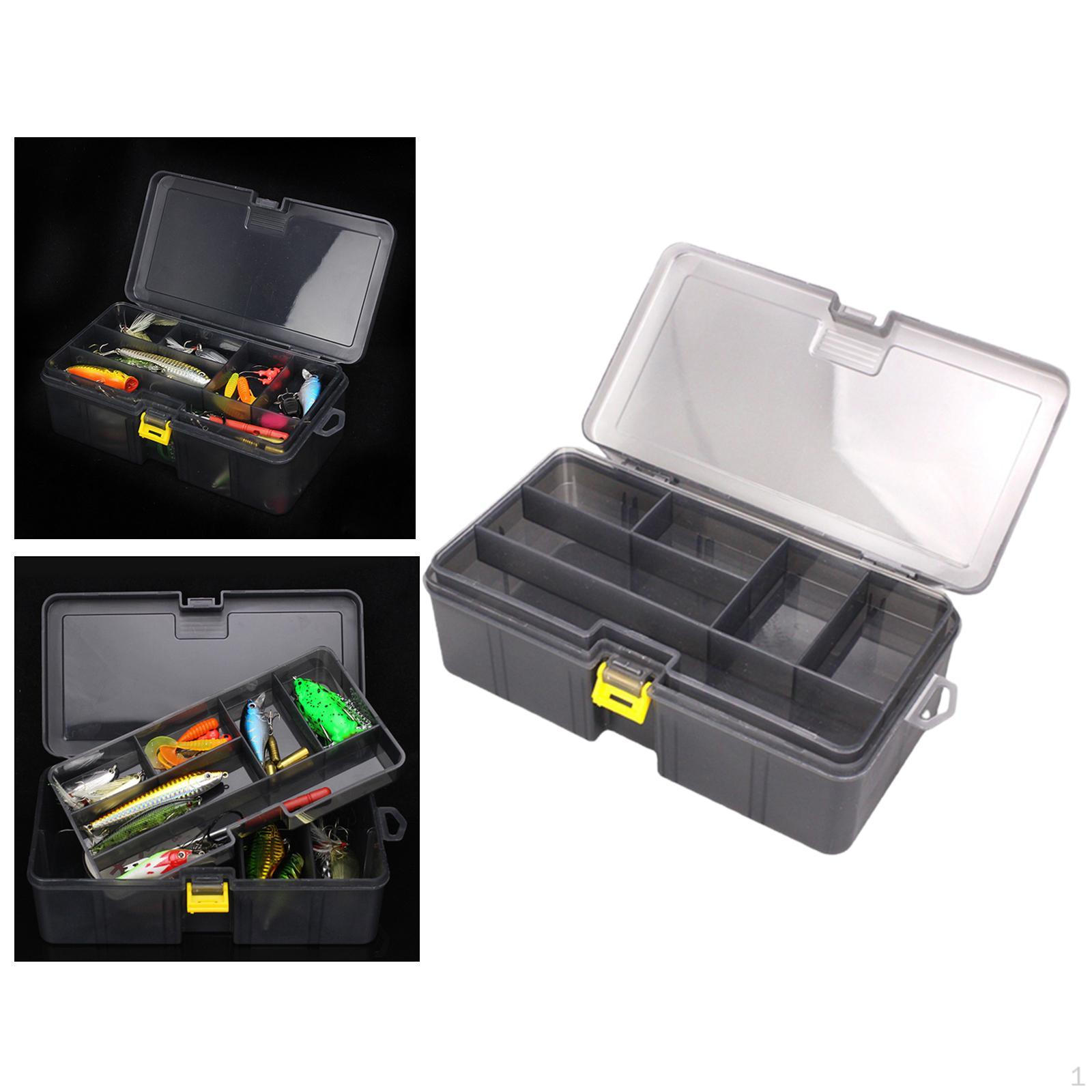 

Fishing Tackle Box Double Layer,Multifunctional,Portable with Movable Tray Storage
