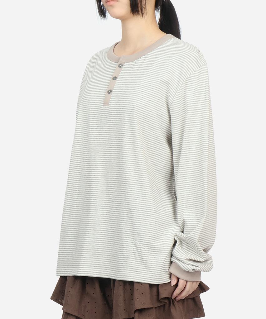 Sseonegteu St Henley Neck Ls Tee - Oatmeal