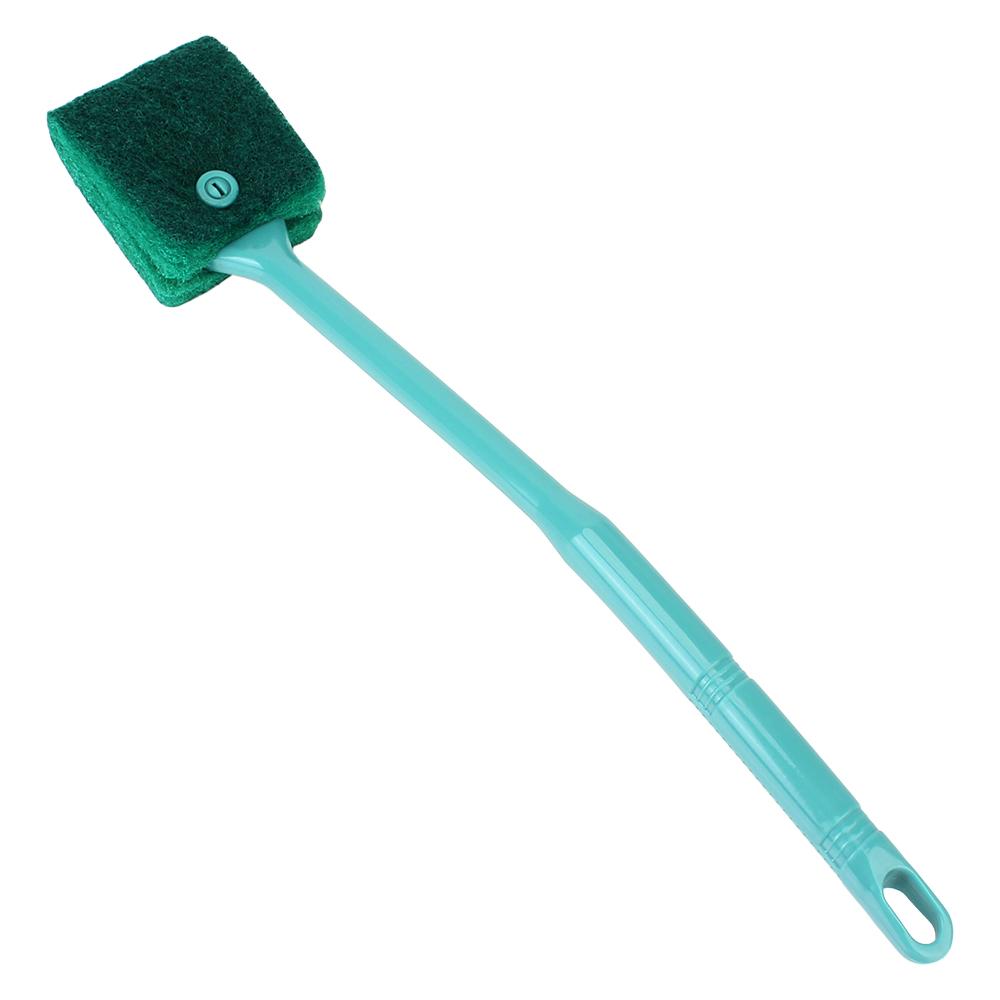 

Щетки для чистки стекол аквариума Губка Инструменты для чистки Длинная ручка Двусторонняя щетка Аксессуары для аквариума Плавающий очиститель зелёный