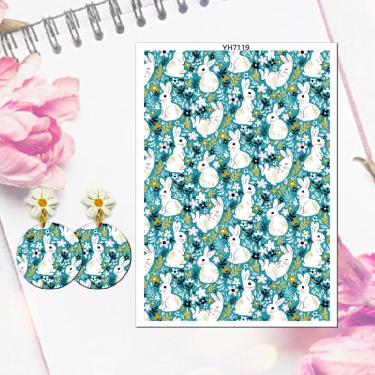 Clay Earrings Transfer Paper Easters Colored Eggs Printing Paper Water Soluble Transfer Decal Clay Transfer Sheets