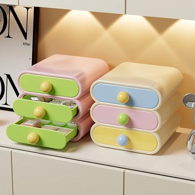 Desktop Drawer Storage Cosmetics Storage Box Large Capacity Bedroom Storage Dressing Table Decoration Back To School Season Gift