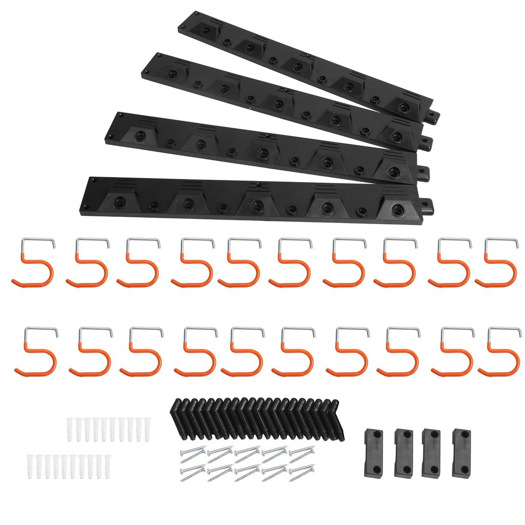64in Garage Storage System WallMounted Garage Organizer Garden Tool Organizer Hanger for Home