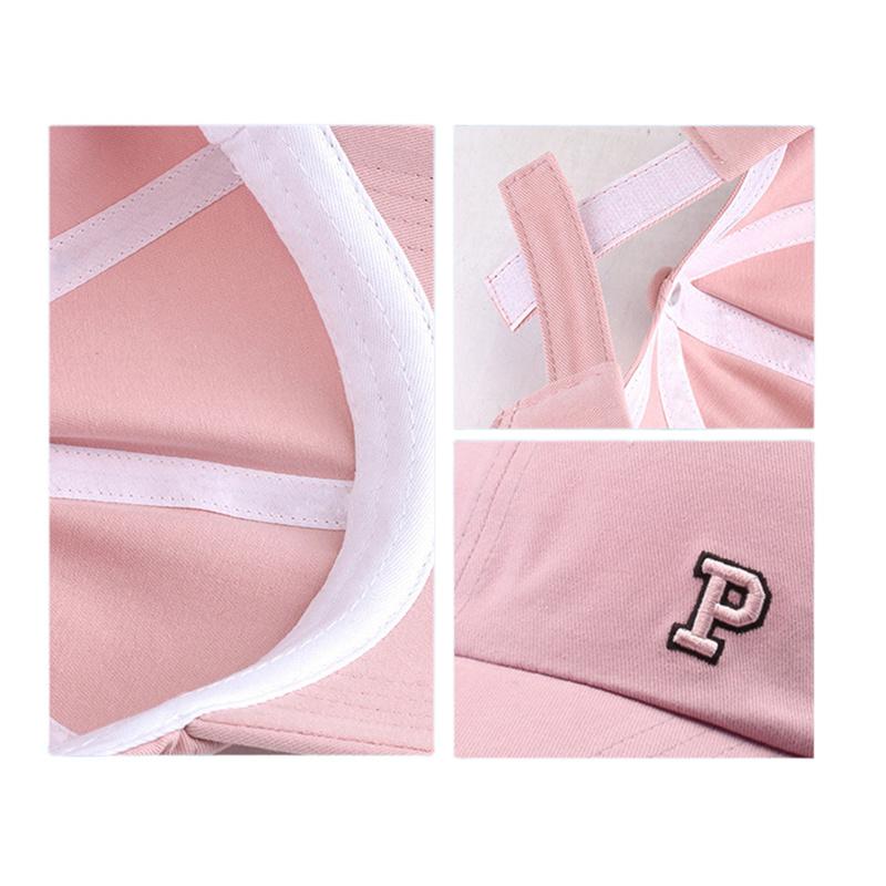 Spring Summer Parent-child Version Baseball Caps for Adults and Children Sun Hat Letter Embroidery Hollow High Ponytail Caps