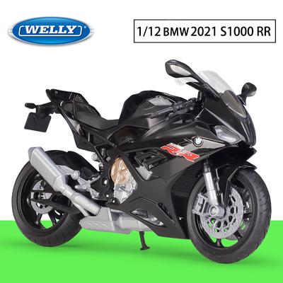 1/12 échelle Welly BMW 2021 S1000RR modèle de moto en alliage moulé sous pression en métal jouet véhicules modèle de moto haute Simulation Collection cadeaux pour enfants