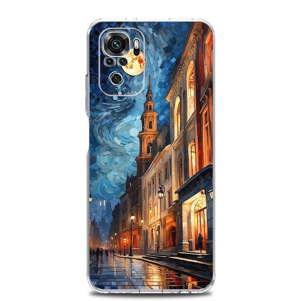 Starry Night Van Gogh Phone Case For Xiaomi Redmi Note 13 12 5G 9S 9 8 10 11 Pro Plus 4G 9T 13C 12C10C 9C 9A 7 Pro Clear Cover