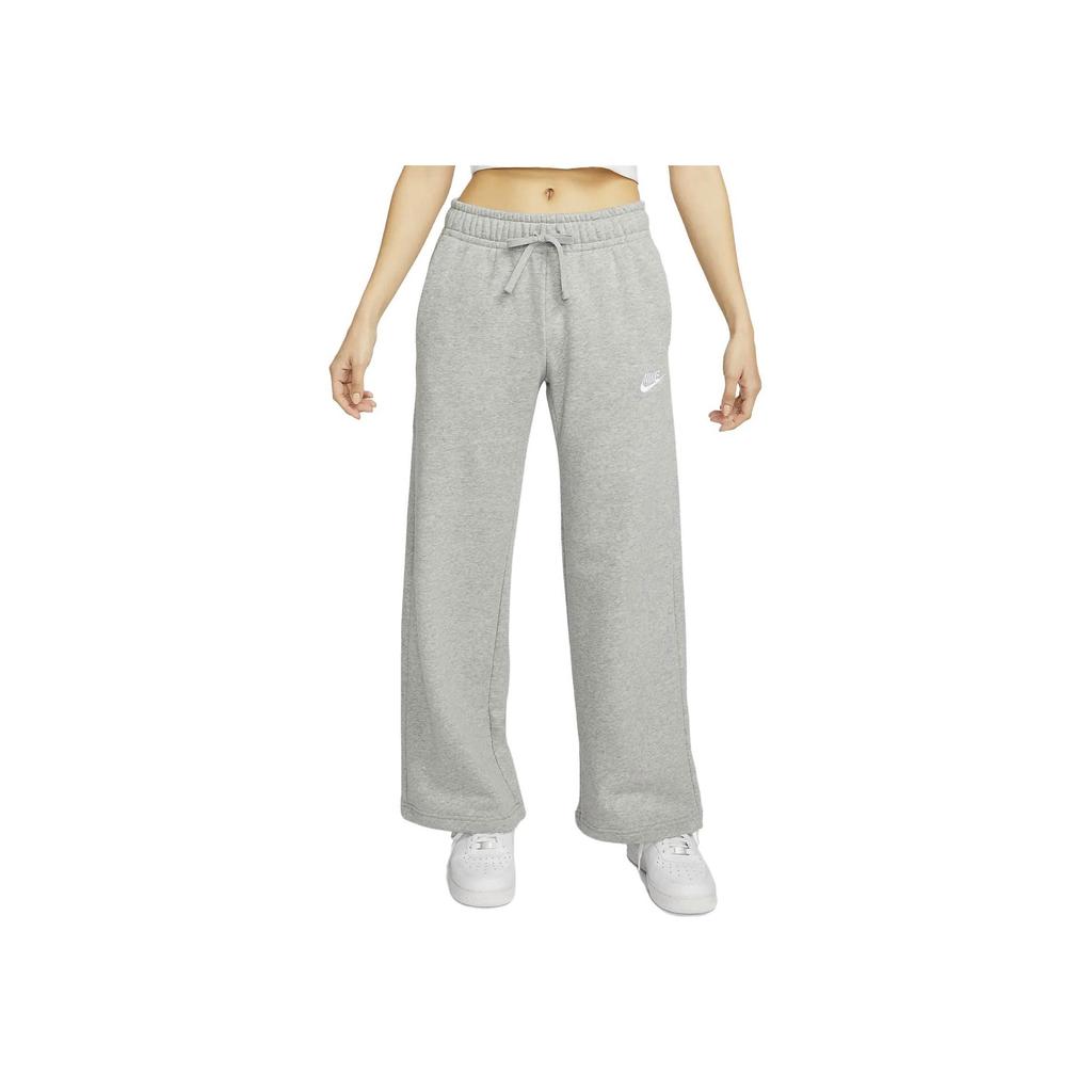 Nike High-Waist Drawstring Casual Pants With Solid Color Logo Women bottoms Light-Grey FB2728-063