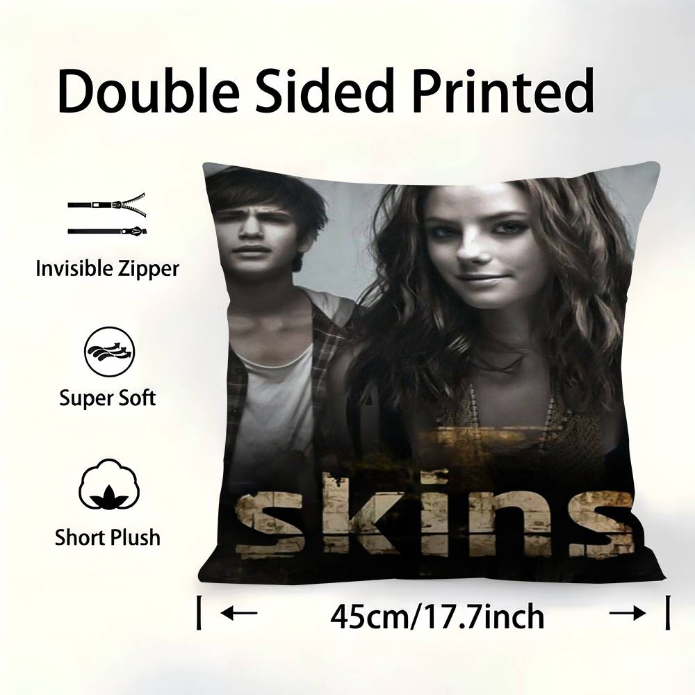 Teen TV Series Skins Generation Cushion Cover Pillow Cover Decor Pillowcase Printed Cushion Case For Couch