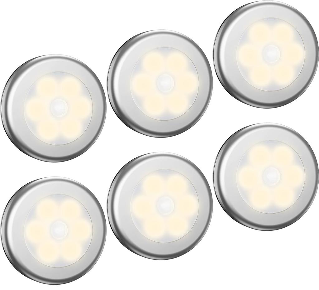 AMIR LED Sensor LED Night 3M Tape for Indoor Set of Warm White Light, Battery-Operated, Small, Wireless, Magnetic, Light, Flashlight, Adhesive,