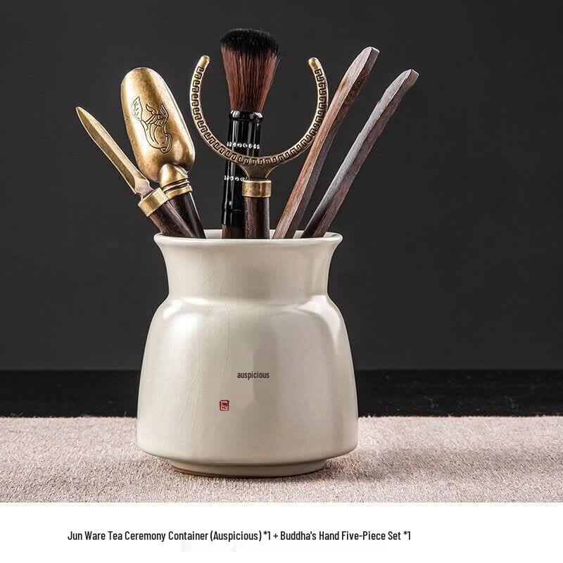 Ru Kiln Style Six Gentlemen Tea Ceremony Tool Set