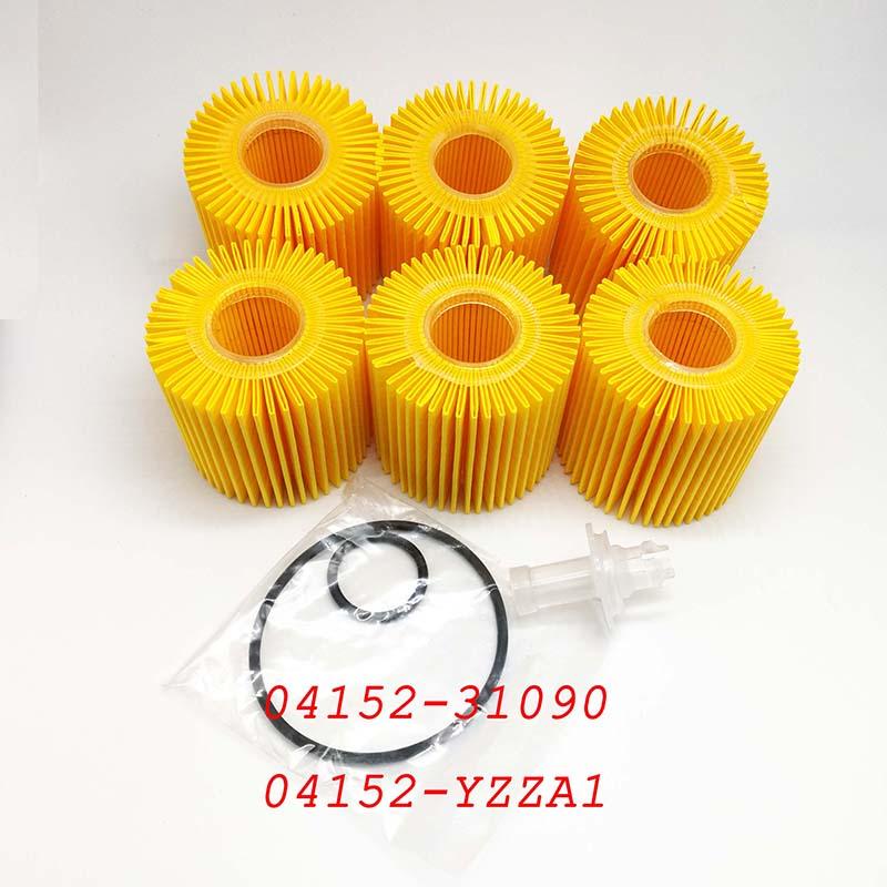 

6 комплектов масляных фильтров для Toyota Avalon Camry Highlander RAV4 Sienna Tacoma Для Lexus 04152-YZZA1 04152-31090 белый