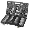 Tap and Die Set, 110-Piece Include Metric Size M2 To M18, Bearing Steel Taps and Dies, Essential Threading Tool for Cutting External Internal Threads,