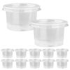 50Pcs 140Ml Food Safe Clear Plastic Portion Cups Lids Ideal for Jelly Pudding Chocolate Mousse Ice Cream Condiments