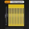 Mini Assorted Steel File Set: Triangular & Flat Files for Metal & Wood Grinding