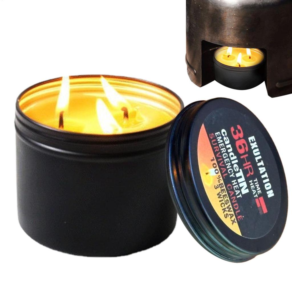 Survival Candle for Power Outages, 36 Hours Long-lasting Smokeless Unscented Candles for Disaster Prevention Emergency Lighting