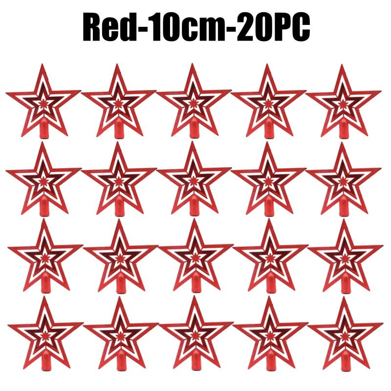 Christmas Tree Topper Star Shiny Glitter Ornament for Xmas Tree Decorations Hanging Pendant Home Holiday Party Supplies