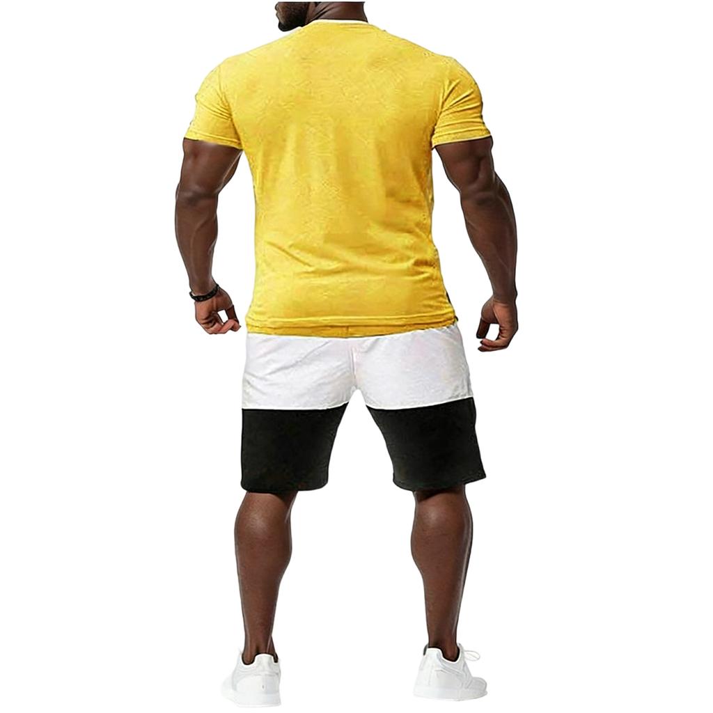 Heren Vrijetijd Kleurcombinatie Korte Mouwen Korte Broek Set