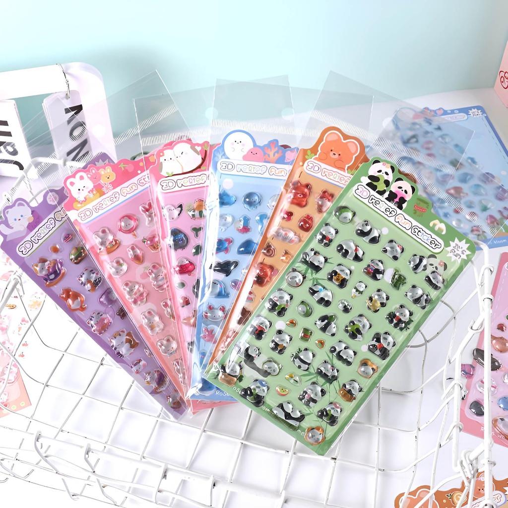 Cute 3D Set of Relief of Heart 3D Stylish Large for Decorating Cell Phone Craft Supplies of Stickers, 2, Stickers, Decor, Reward, Sparkly, Girly,