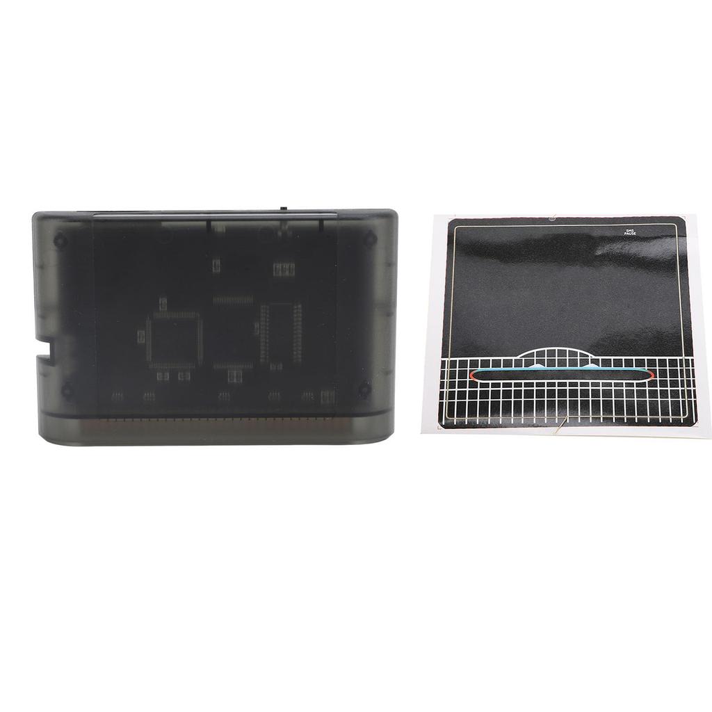 3000 in 1 Game Card with 8GB Memory Card, Transparent Cassette for Mega Drive V1, Mega Key Support, Game Accessory (Transparent Black)