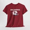 Oklahoma Football Unisex Heavy Cotton Tee, Sports Fan T-Shirt, Game Day.