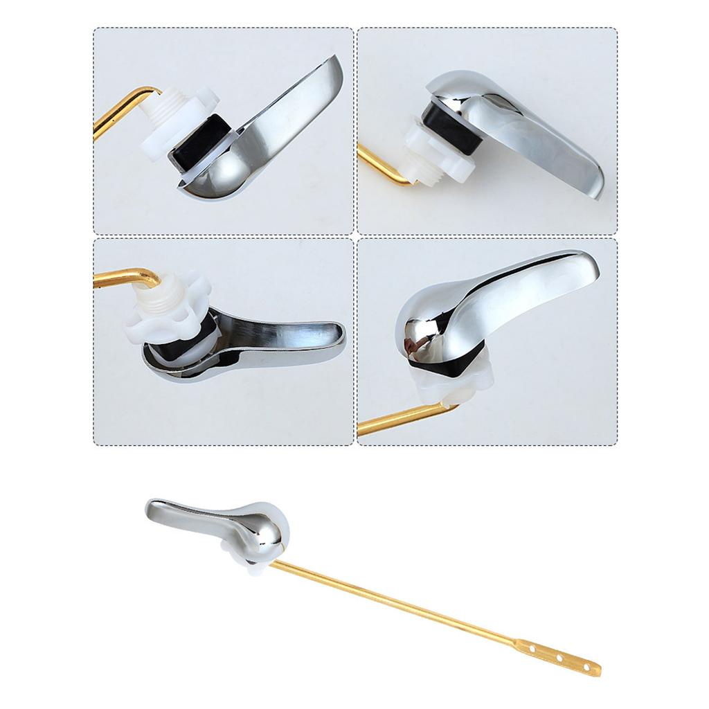 Multifunctional Chromes Toilet Tanks Lever High Strength Sturdy Zines Alloy Handle Bathroom Accessory for Household Use