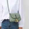 Women's Small Bag Messenger Bag Tassel Shoulder Bag Soft Leather Small Square Bag Handbag Purse