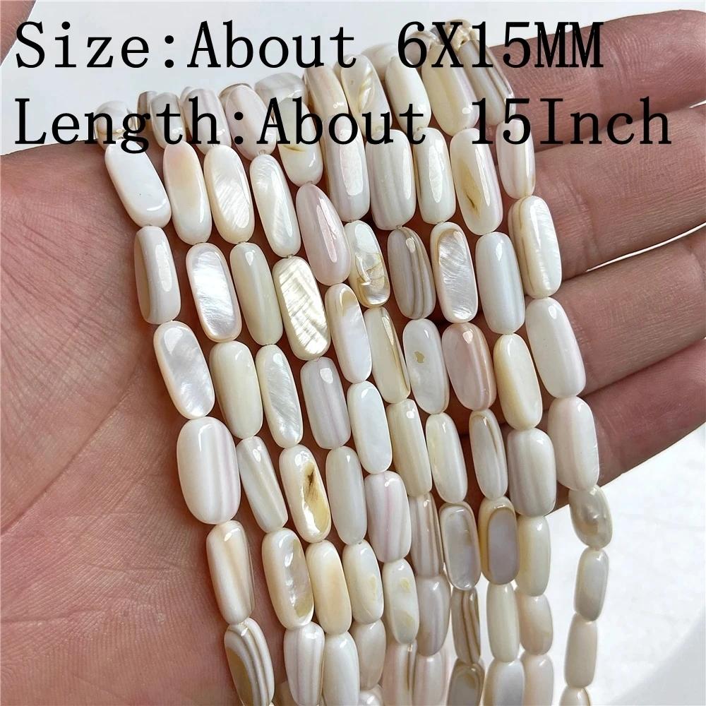 Natural White Mother Of Pearl Shell Beads Loose Flat Oval Teeth round star Nugget Freshwater Shell Chip Charms beads For Jewelry