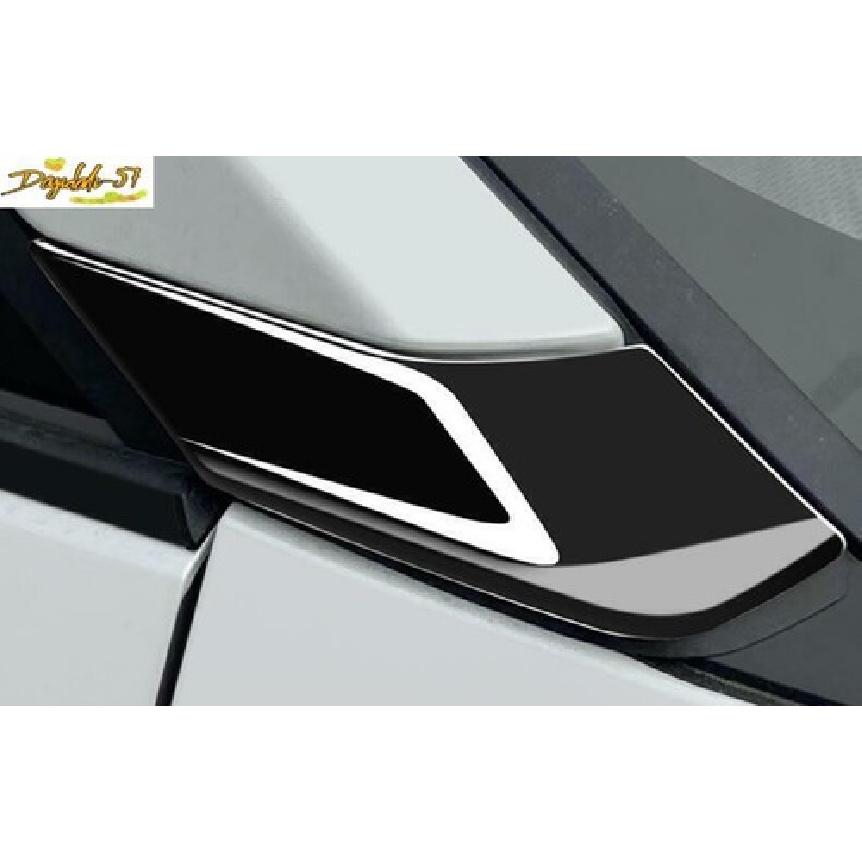 Black Fiber Exterior Window A-Pillar Trim For  Corolla Cross - 2PC New