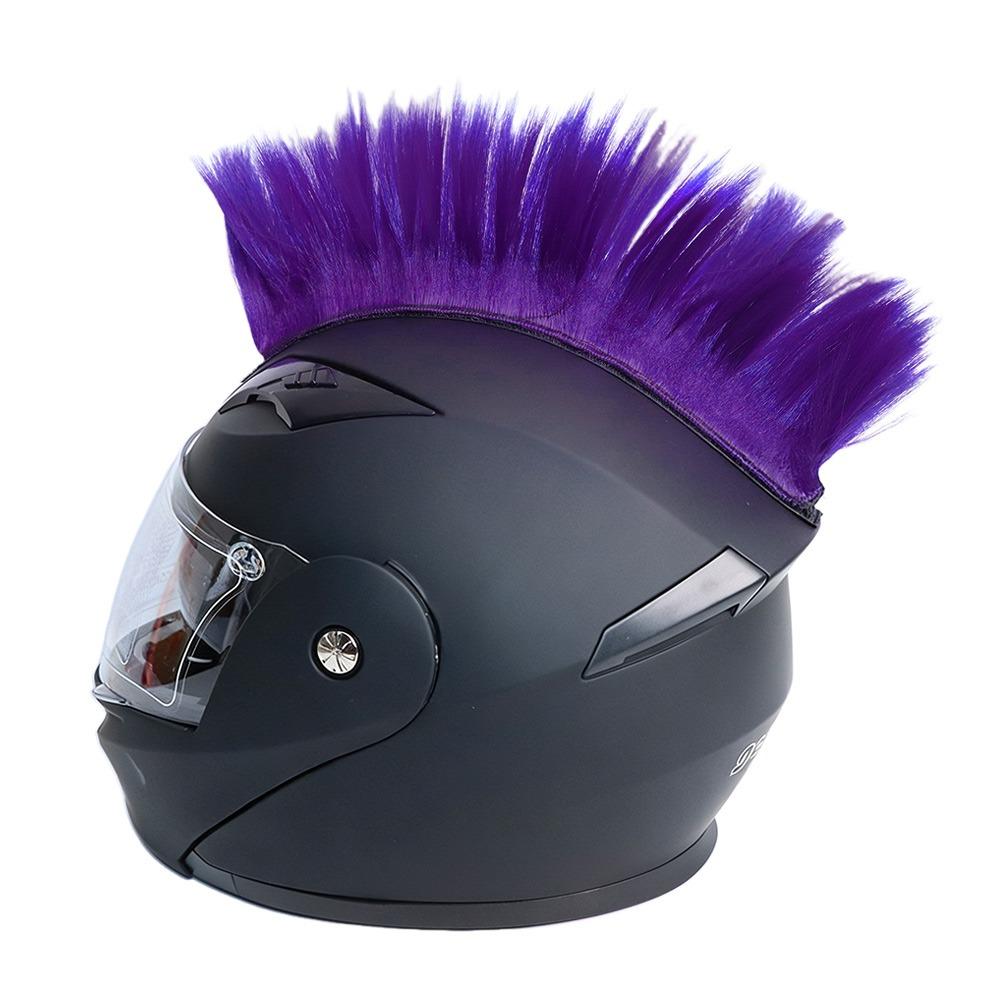 Synthetic Hawks Motor Helmet Decor Reusable Hair Sticker Funny Outdoor Wig