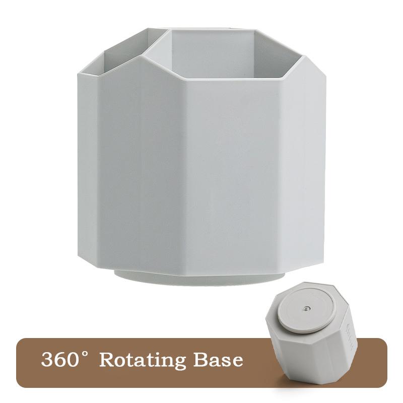 

Вращающийся на 360 градусов настольный органайзер, многофункциональный, 5 отделений, большая вместимость, поворотный ящик для хранения, школьный, офисный, подставка для ручек