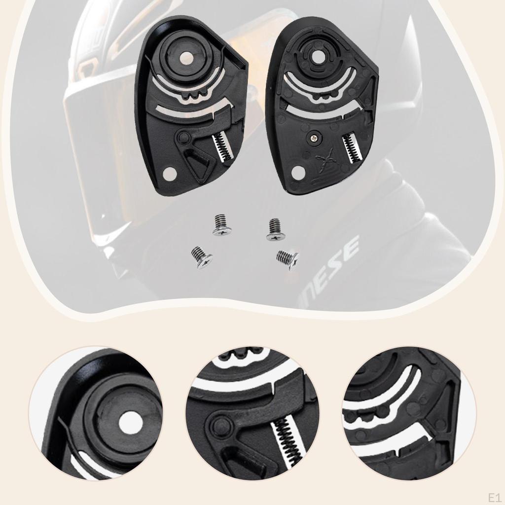 2 Pack Helmet Base Replacement for Y-526 Repair Parts Black Visor Side Plates Easy