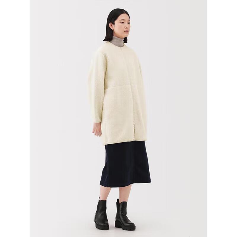 MUJI Women's Long-Pile Fleece Coat