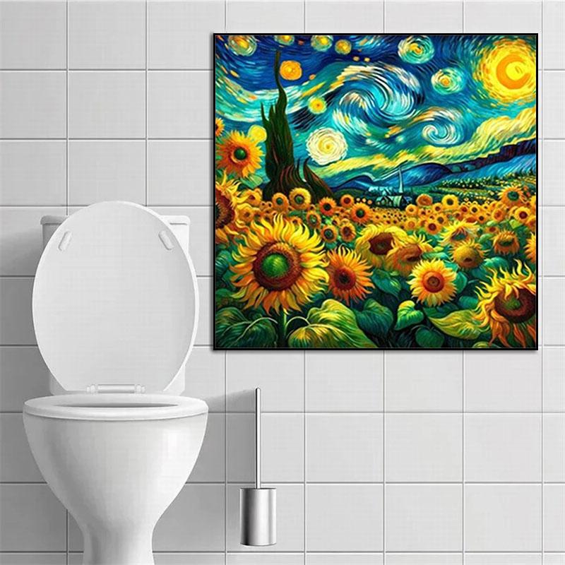 DIY Diamond Painting Sunflower Van Gogh Cross Stitch Kit Mosaic Art Diamond Painting Full Circle/Square Diamond Home Decoration