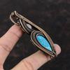 Tibetan Turquoise Pendant Copper Wire Wrapped Pendant Rainbow Moonstone Pendant Handmade Copper Jewelry Gemstone Jewelry Gift For Engagement
