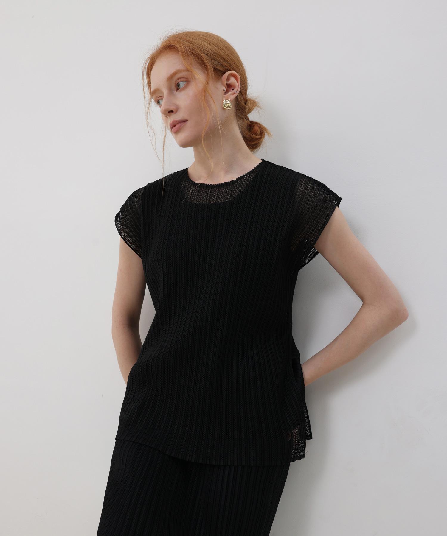 Pleats Mood Aile Pleats Double Blouse Ivory/Free