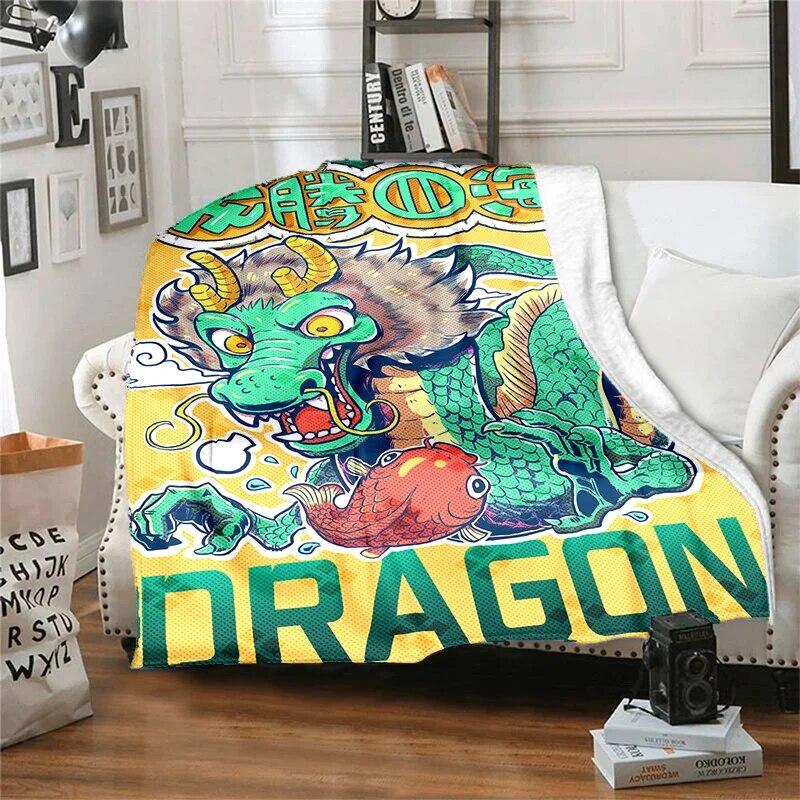 Twelve Chinese Zodiac Signs Pattern Printing Manta Sofa Bed Cover Soft  Blanket Plaid Soft Warm Flannel Throw Blankets Fans Gif