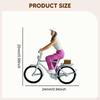 1/64 Scale Girl with Bike Model Resin Cycling Tiny People for Sand Table Desktop