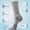 Men's Over-the-Calf Thick Terry Sports Socks for Basketball, Marathon, Running & Badminton.