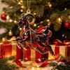 Durable Acrylic Hanging Decorations Galloping Goat Ornament, 2D Flat Pendant, New Year Christmas Gift for Friends Decoration Tree, Mantel, Festive